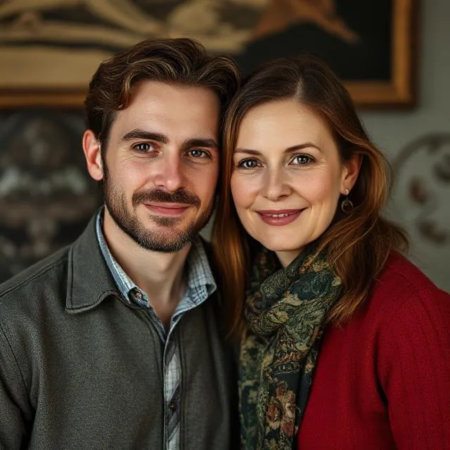 Porträtt av Elvin och Inez Rosén